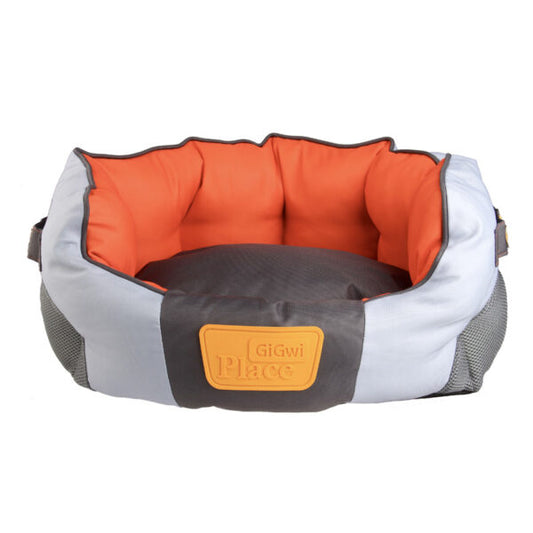 GiGwi Place Soft Bed Canvas, TPR Red & Orange Small