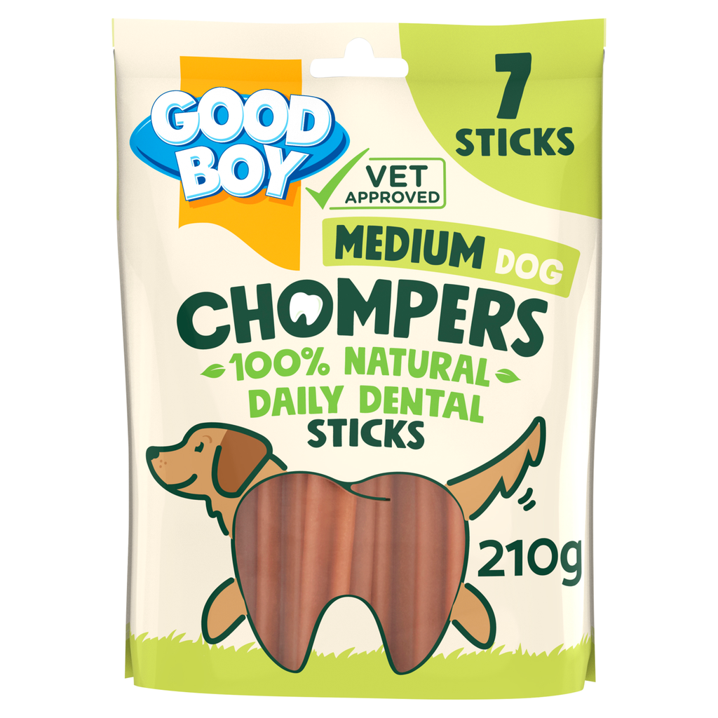 Good Boy Chompers Daily Dental Sticks For Medium Dogs 7 Pack
