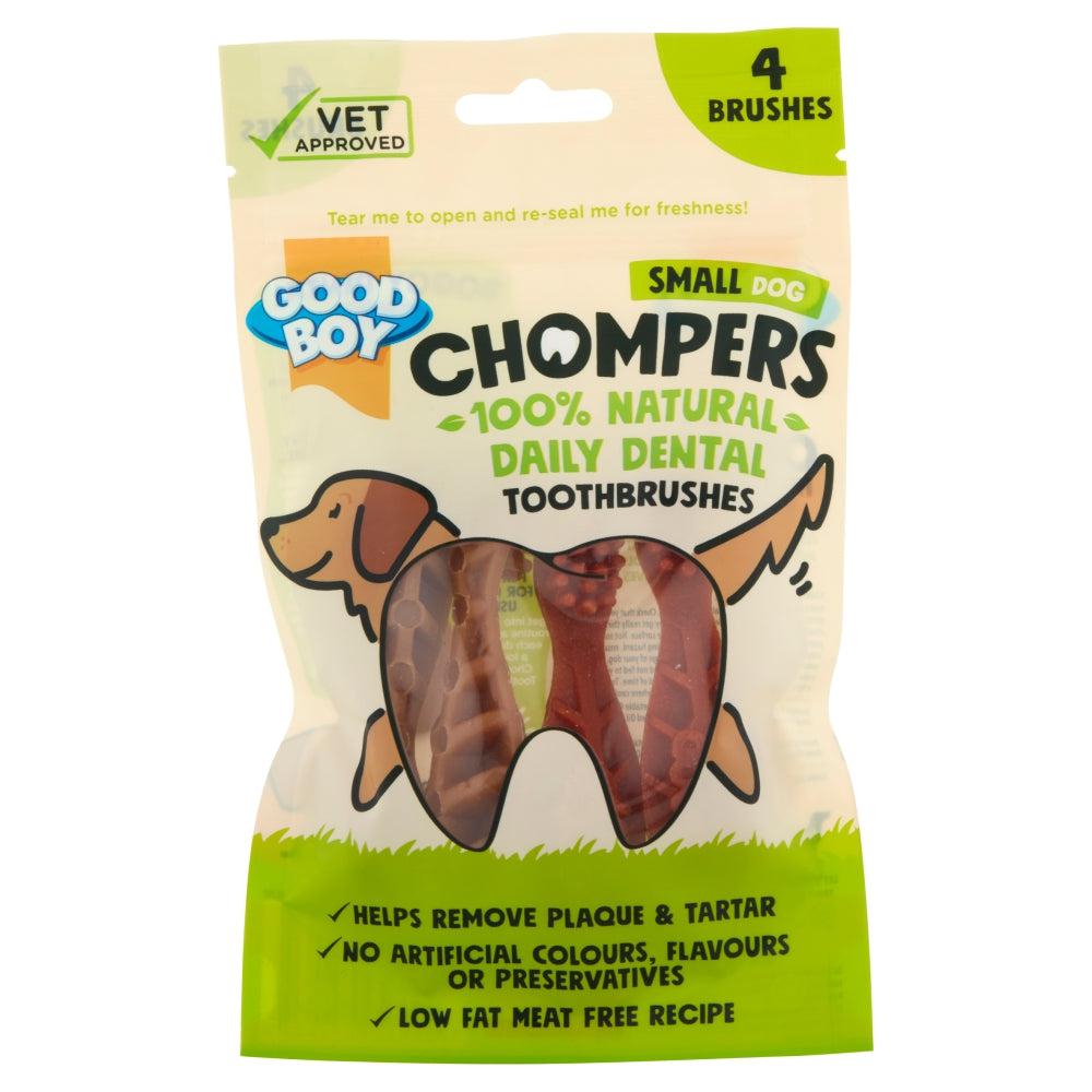 Good Boy Chompers Daily Dental Toothbrushes For Small Dogs 4 Pack