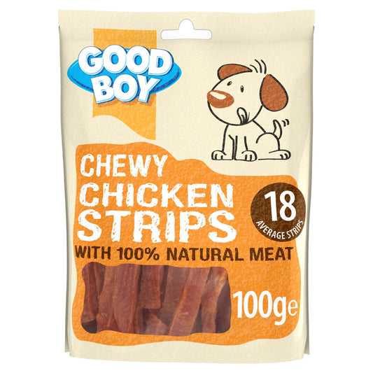 Good Boy Pawsley & Co Chewy Chicken Strips Dog Treats 100g