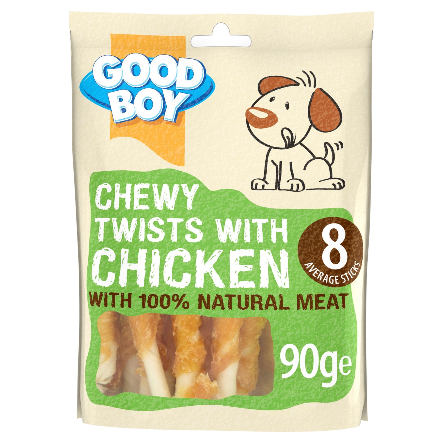 Good Boy Pawsley & Co Chewy Twists with Chicken Dog Treats 90g