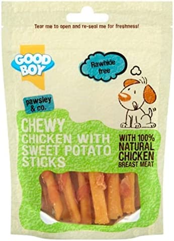 Good Boy Pawsley & Co Chicken & Sweet Potato Sticks Dog Treats 90g