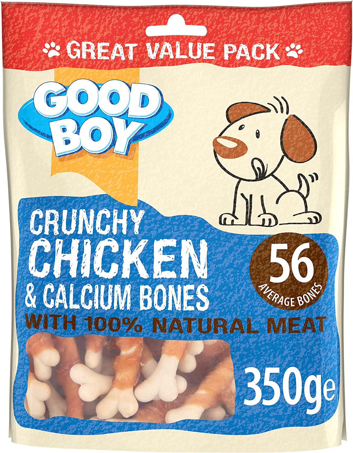 Good Boy Pawsley & Co Crunchy Chicken & Calcium Bones Dog Treats 350g