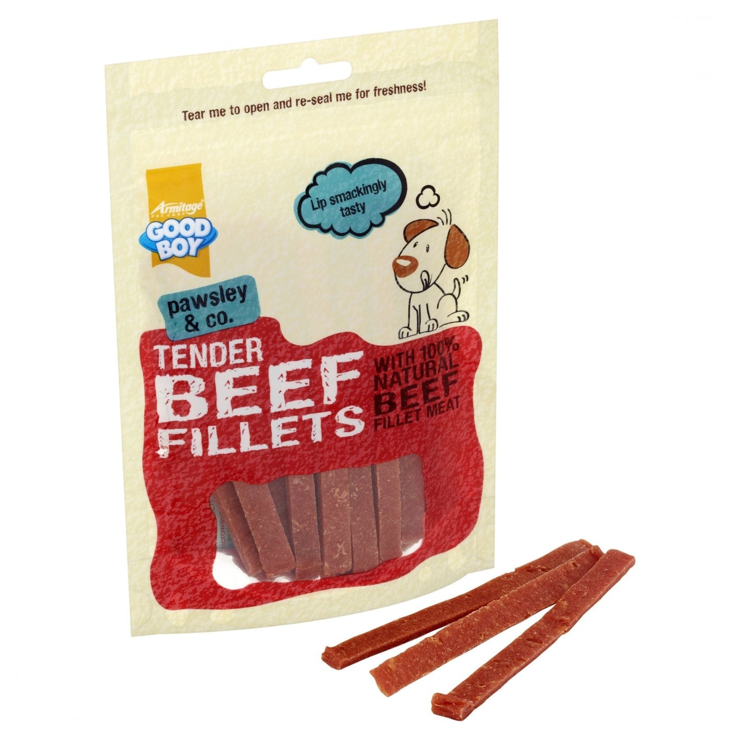 Good Boy Pawsley & Co Tender Beef Fillets Dog Treats 90g