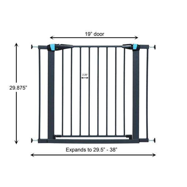 Graphite Glow in the Dark Steel Pet Gate