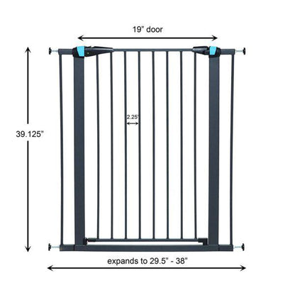 Graphite Glow in the Dark Steel Pet Gate