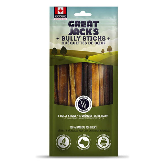 Great Jack’s Ordour-Free Bully Sticks (6 pcs)