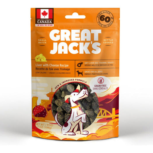 Great Jack’s Liver with Cheese Recipe Grain Free Dog Treats 7oz  (198g)