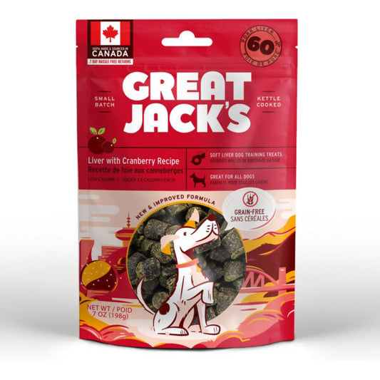 Great Jack’s Liver with Cranberry Recipe Grain Free Dog Treats 7oz (198g)