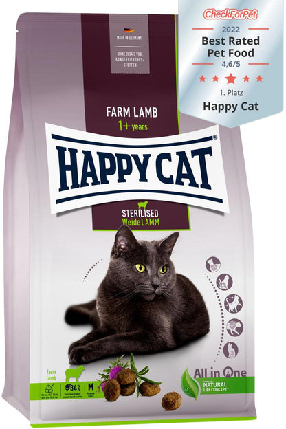 Happy Cat Sterilised Adult Pasture-Raised Lamb