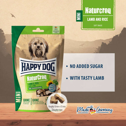 Happy Dog NaturCroq Mini Lamb Rice Training Snack – Meow Howl
