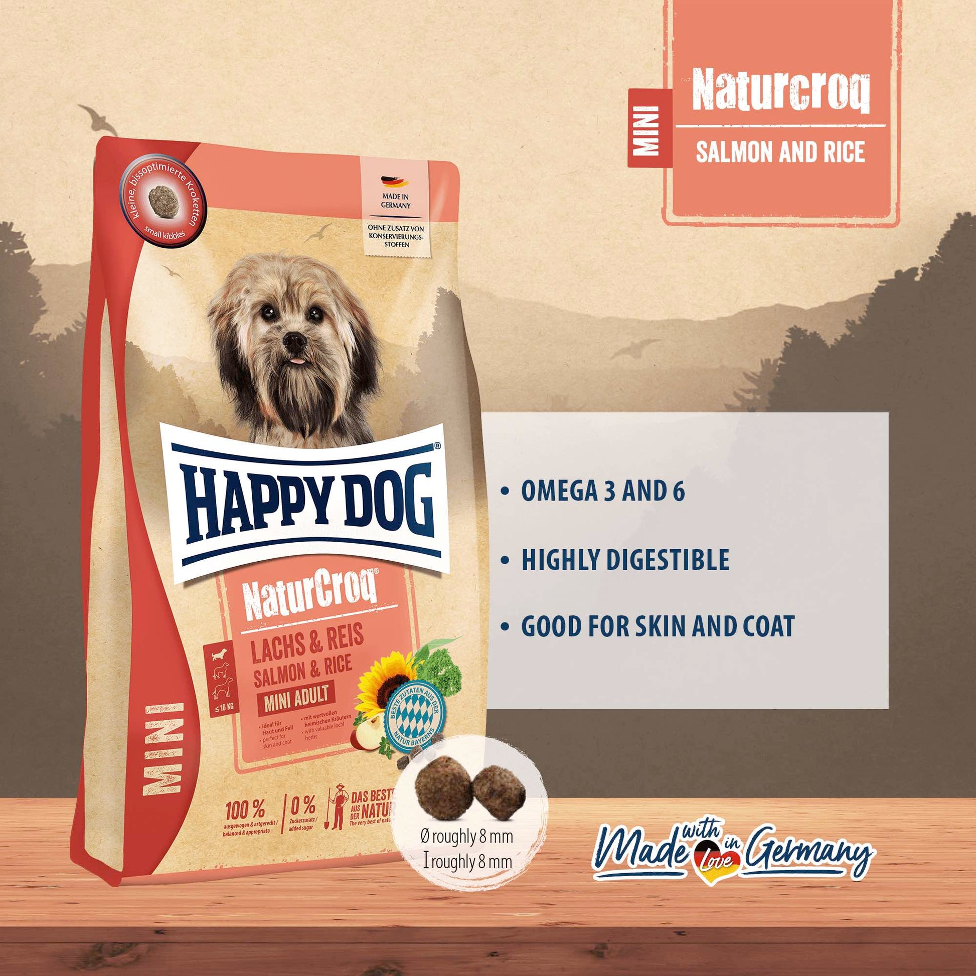 Happy Dog NaturCroq Mini Salmon & Rice