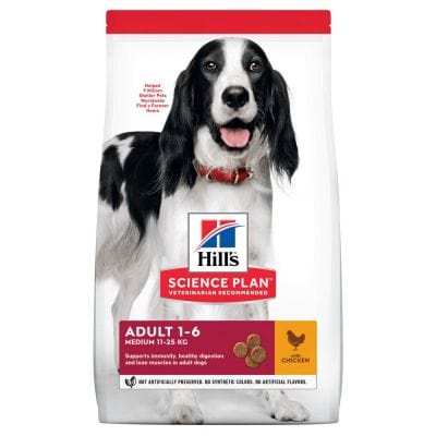 Hill’s Science Plan Adult 1-6, Medium, Dry Food with Chicken