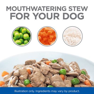 Hill's Science Plan Healthy Cuisine Stew for Adult Dogs 1-6, Wet Food with Chicken & Added Vegetables, 90g