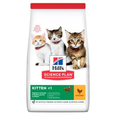 Hill's Science Plan Kitten Bundle Offer - Kitten Dry Food 3kg and Wet Food Multipack (12x85g)
