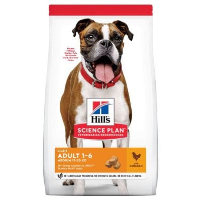 Hill's Science Plan Light Medium, Adult 1-6, Dry Food with Chicken