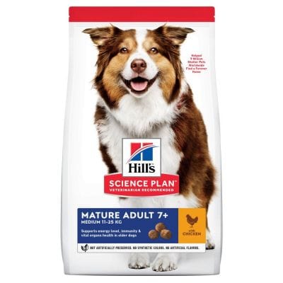 Hill’s Science Plan Mature Adult 7+, Medium, Dry Food with Chicken