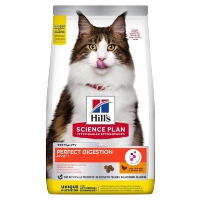 Hill's Science Plan Perfect Digestion, Adult 1+, Dry Cat Food with Chicken & Brown Rice