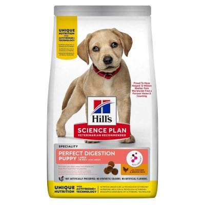 Hill’s Science Plan Perfect Digestion, Large Breed, Puppy <1, Dry Food with Chicken and Brown Rice
