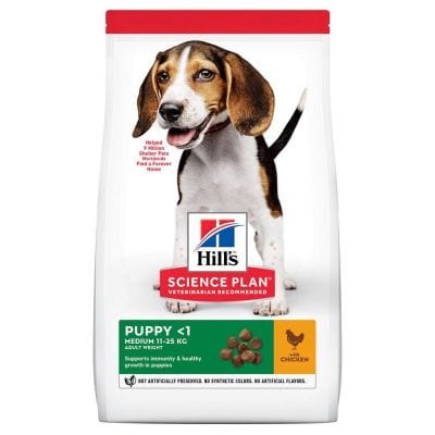 Hill’s Science Plan Puppy <1, Medium, Dry Food with Chicken