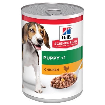 Hill's Science Plan Puppy <1, Wet Food with Chicken, tin 370g