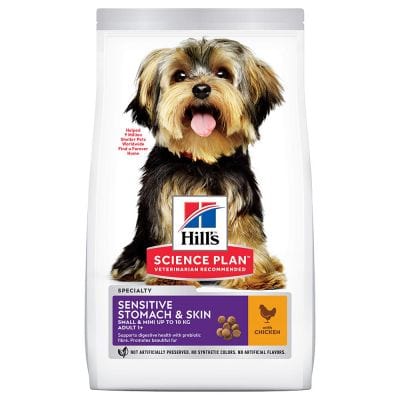 Hill's Science Plan Sensitive Stomach & Skin, Small & Mini, Adult +1 Dry Food with Chicken
