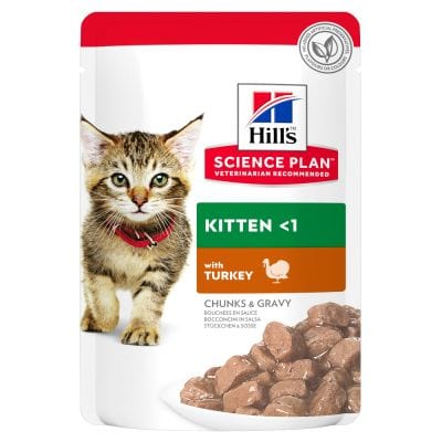 Hill's Science Plan Tender Chunks in Gravy Kitten Turkey Pouch, 85g
