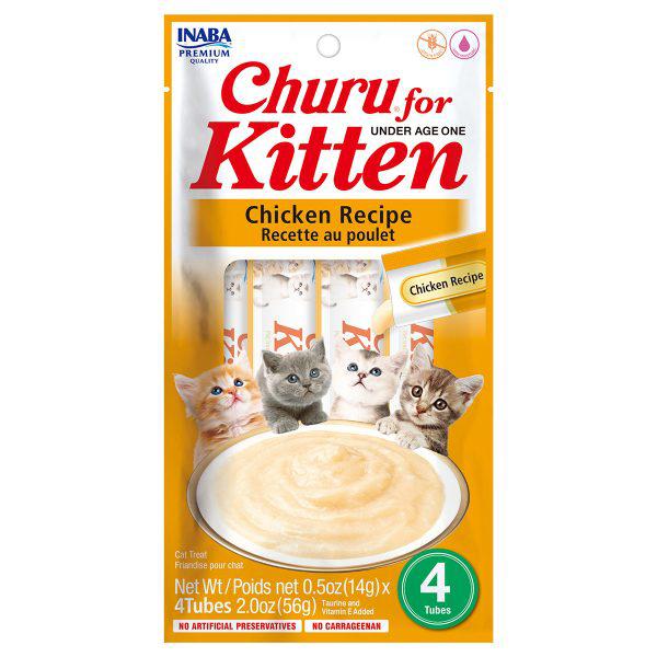 INABA Churu Chicken Recipe for Kitten (4 Tubes)