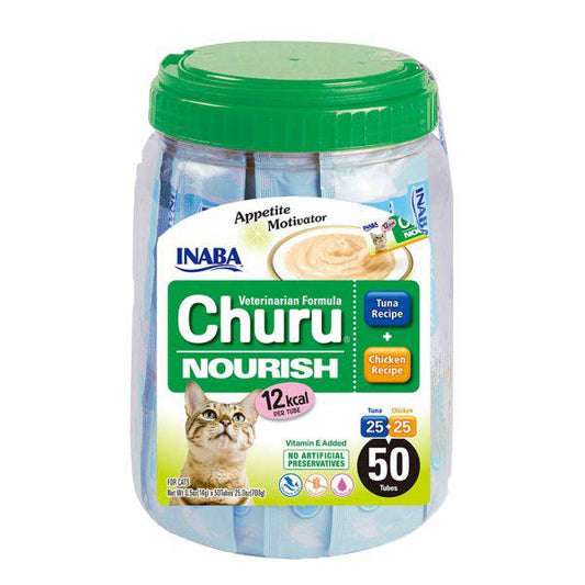 INABA Churu Nourish Tuna Recipe & Chicken Recipe (50 Tubes)