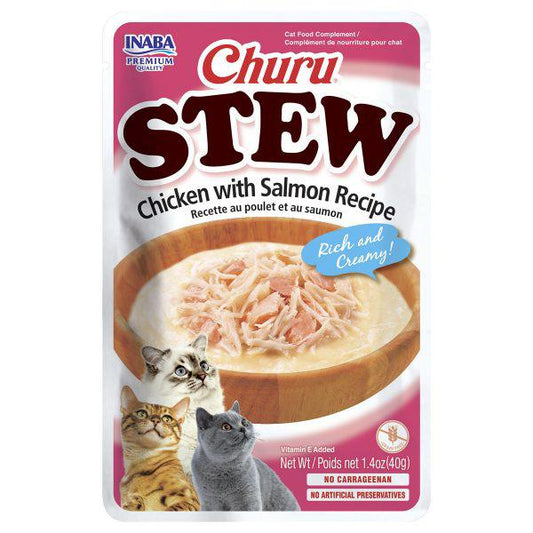 INABA Churu Stew Chicken with Salmon Recipe 40G
