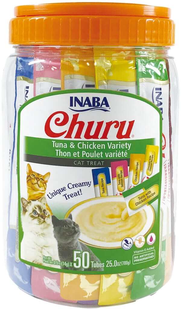 INABA Churu Tuna & Chicken Variety (50 Tubes)