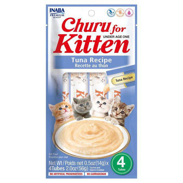 INABA Churu Tuna Recipe for Kitten (4 Tubes)
