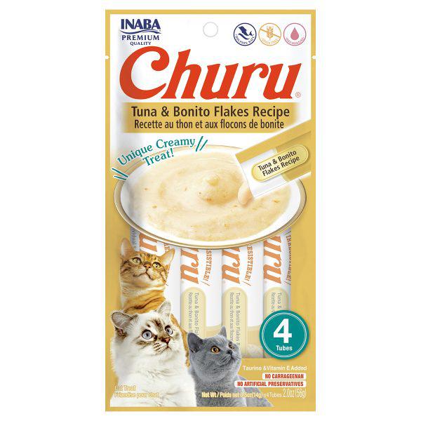 INABA Churu Tuna with Bonito Flakes Recipe (4 Tubes)