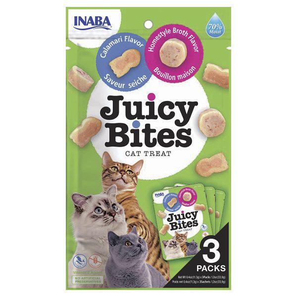 INABA Juicy Bites Homestyle Broth & Calamari Flavor (3 Packs)