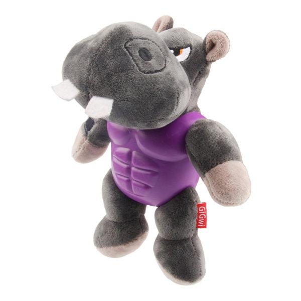 Im Hero Armor Hippo TPR Plush with Squeaker Dog Toy