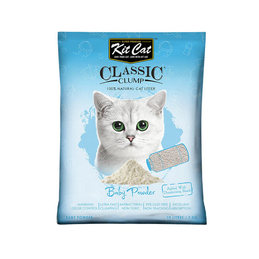 Kit Cat Classic Clump Cat Litter - Baby Powder (10 Litres)