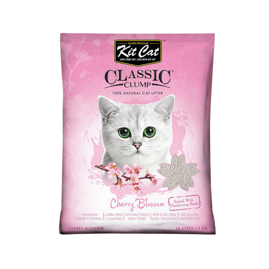 Kit Cat Classic Clump Cat Litter - Cherry Blossom (10 Litres)