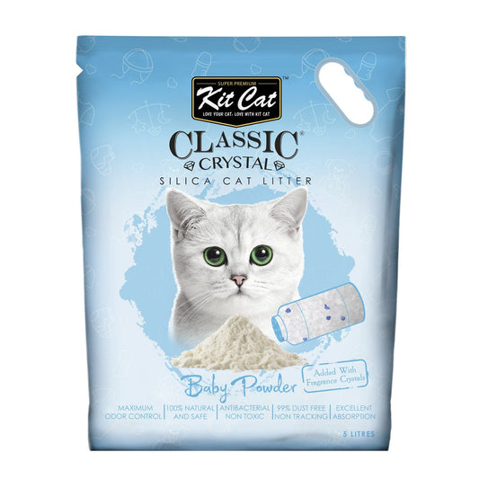 Kit Cat Classic Crystal Cat Litter - Baby Powder (5 Litres)