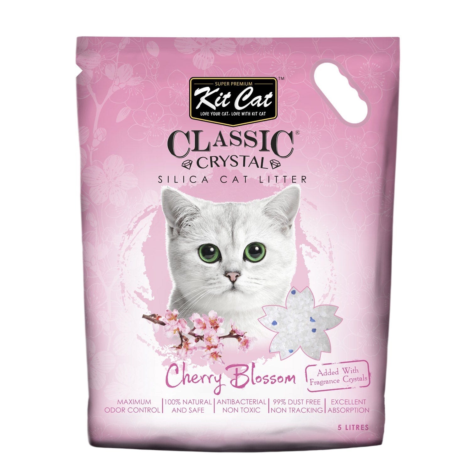 Kit Cat Classic Crystal Cat Litter - Cherry Blossom (5 Litres)