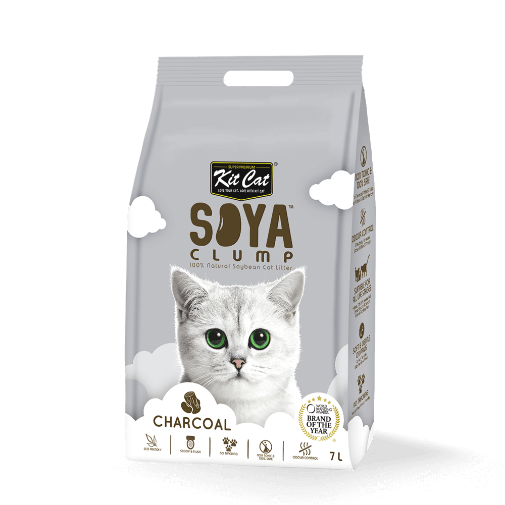Kit Cat Soya Clump Soybean Litter - Charcoal 7L