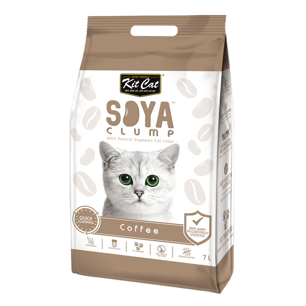 Kit Cat Soya Clump Soybean Litter - Coffee 7L