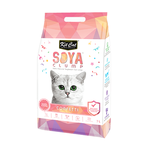 Kit Cat Soya Clump Soybean Litter - Confetti 7L