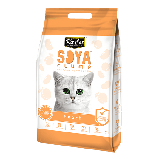 Kit Cat Soya Clump Soybean Litter - Peach 7L