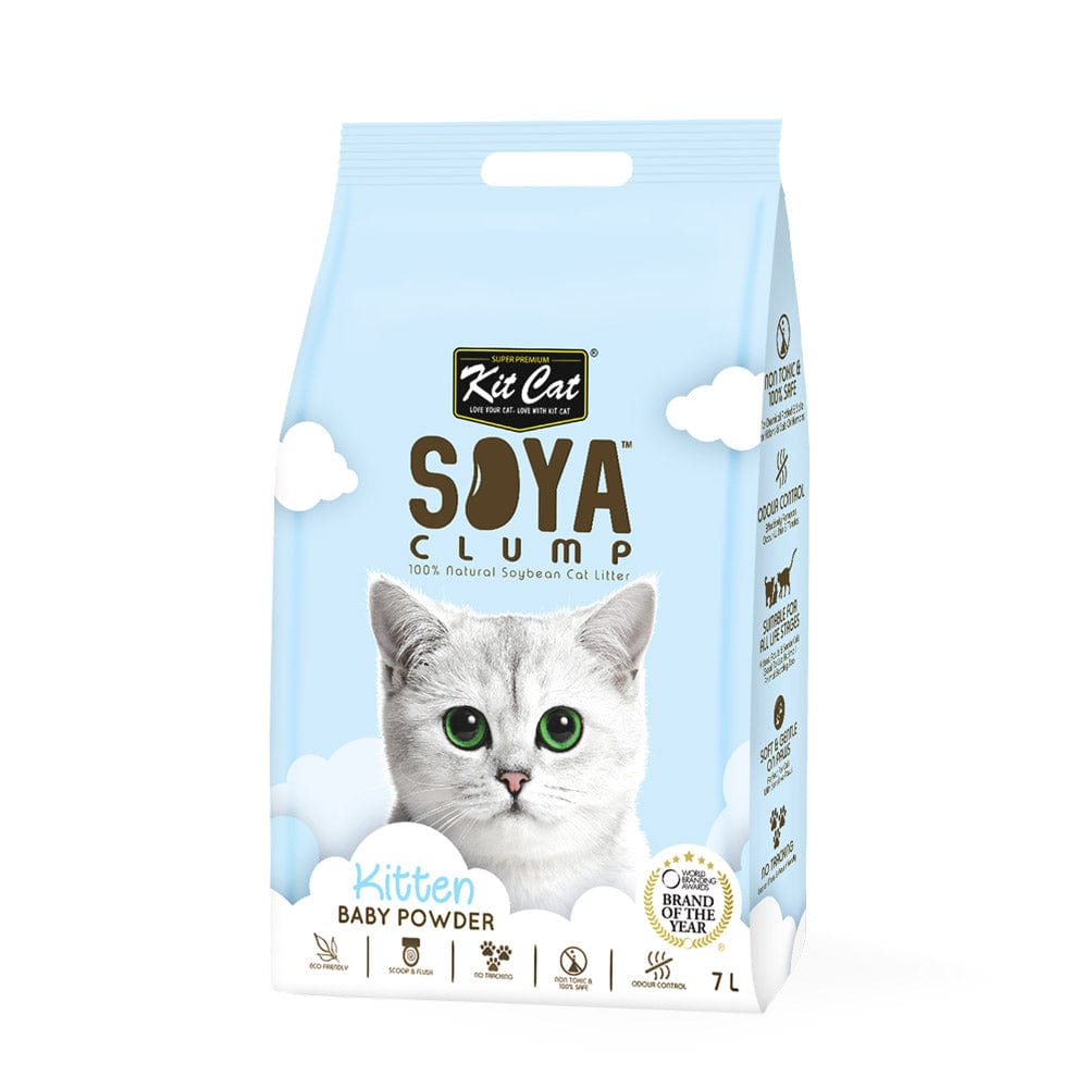 Kit Cat Soybean Litter Soya Clump Kitten Baby Powder 7L