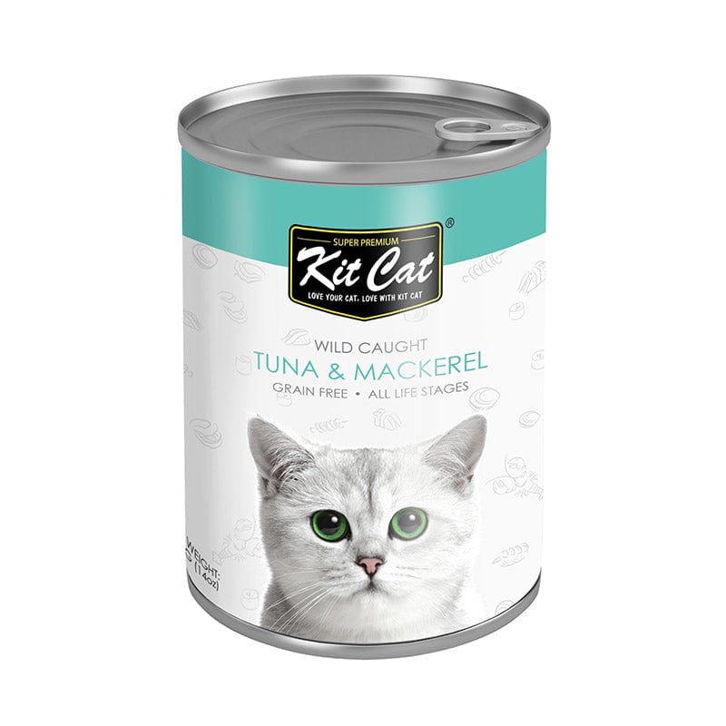 Kit Cat Wild Caught Tuna with Mackerel Canned Cat Food 400g