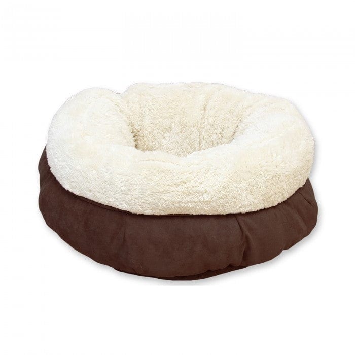 Lambswool Donut Cat Bed Brown