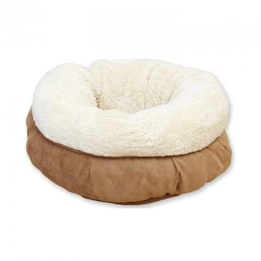 Lambswool Donut Cat Bed Tan