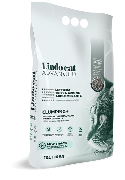 Lindocat Natural Bentonite Advanced Clumping + Low Track - 10L (Fragrance Free)