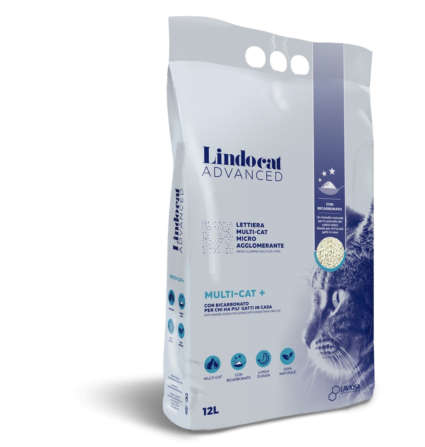 Lindocat White Bentonite Advanced Multi-Cat+ - 12L (Fragrance Free)
