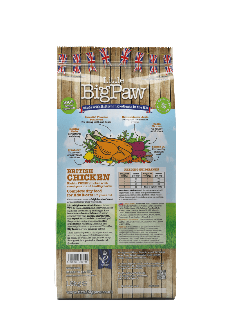 Little BigPaw British Chicken Complete Dry Food for Adult Cats